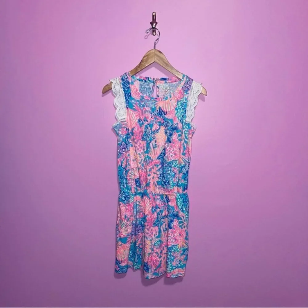 Lilly Pulitzer‎ Romper Women’s Size XS Splendor in the Sand Eyelet NWOT